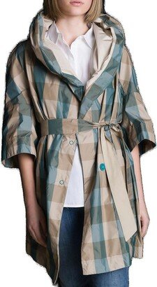 Violanti Checked Trench Coat