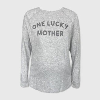 Maternity One Lucky Mother Raglan Graphic Sweatshirt - Isabel Maternity by Ingrid & Isabel™ XL
