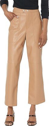 Baxter Leather High-Rise Straight Leg Pants in Lucky Number (Lucky Number) Women's Casual Pants