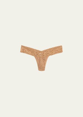 Rolled Low-Rise Lace Thong-AA
