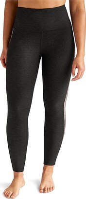 Spacedye Shine On High Waisted Midi Leggings (Darkest Night) Women's Clothing