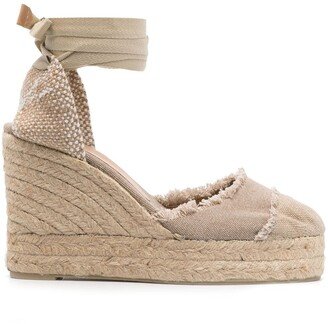 Frayed Wedge Espadrilles