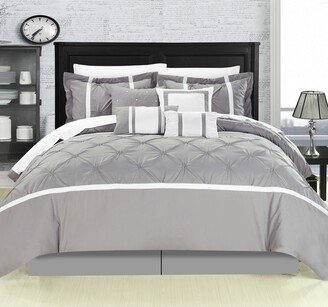 Veronica Grey 12-Piece Bed in a Bag Comforter Set