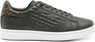 Logo-Embossed Leather Sneakers