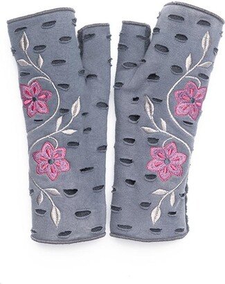 Feelgoodz Women'S Artisan Crafted Fleece Lined Primrose Fingerless Jersey Gloves