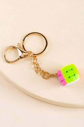 Women's Tiny Puzzle Cube Key Chain by Size: One Size