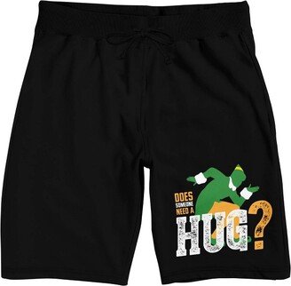 Needs A Hug Men's Black Sleep Pajama Shorts-Medium