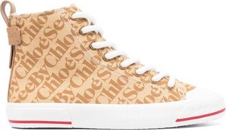 Aryana logo-print high-top sneakers