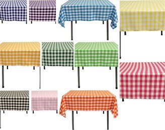 Square Gingham Checkered Tablecloth, Stain & Wrinkle Resistant Table Cover Fabric Cloth For Dinning, Kitchen, Party, Holiday