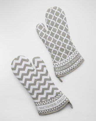 Sterling Zig-Zag Oven Mitts, Set of 2