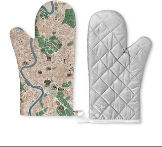 Rome Map Oven Mitt - Gift Kitchen Honeymoon