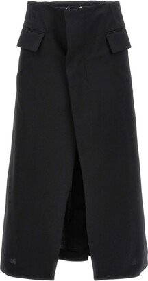 Pleated Wrap Skort