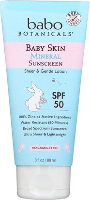 Baby Skin Mineral Sunscreen - Spf 50 - 3 oz