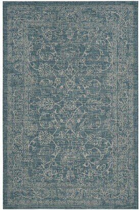 Courtyard Turquoise 6'7 x 9'6 Sisal Weave Outdoor Area Rug