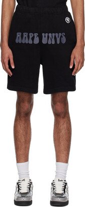 AAPE by A Bathing Ape Black Patch Shorts