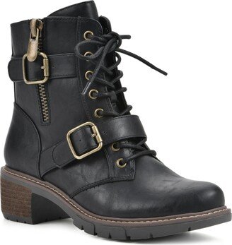 Women's Crank Lace Up Buckle Booties