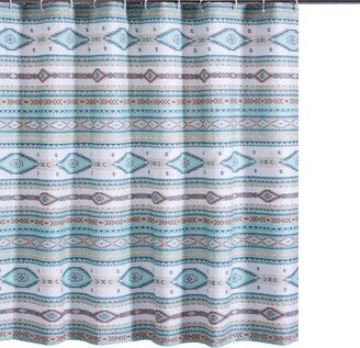 Bath Shower Curtain Phoenix -Turquoise 72x72