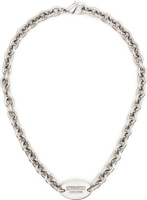 Logo-Plaque Chain-Link Necklacr