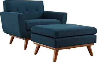 2pc Engage Armchair and Ottoman Azure