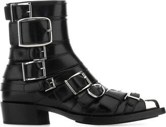 Buckle Detailed Ankle Boots-AA