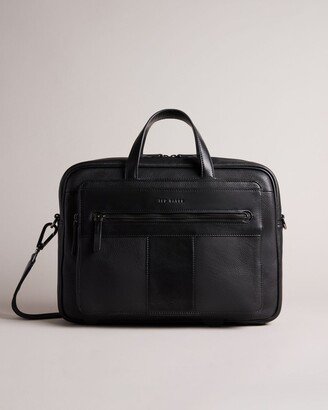 Pebble Leather Document Bag in Black