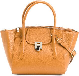 TJMAXX Leather Flap Over Tote