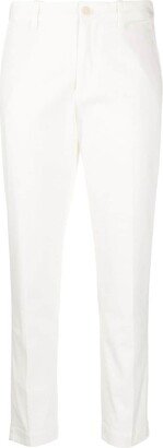 High-Waisted Slim-Fit Trousers-AD