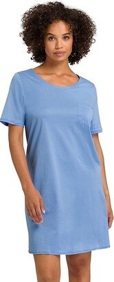 Cotton Deluxe S/S Big Shirt (Azurine) Women's Pajama