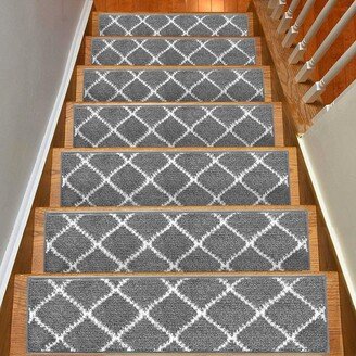 Oumilen Stair Treads for Wooden Steps Indoor, 8in x 30in, Gray