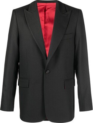 Single-Breasted Button Blazer-AC