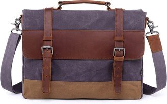 THE SAME DIRECTION Stone Creek Waxed Canvas Briefcase-AC