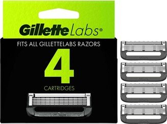 Labs Razor Blade Refills - Compatible with Exfoliating Heated Razor - 4ct