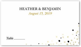 Wedding Place Cards: Sparkling Romance Wedding Place Card, Black, Placecard, Matte, Signature Smooth Cardstock