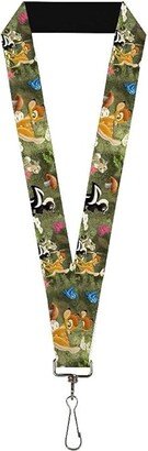 Buckle-Down Unisex-Adult's Lanyard-1.0-Bambi Friends Scene, Multicolor, One-Size (Multicolor) Findings