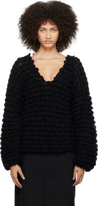 Subtle Le Nguyen Black V-Neck Sweater