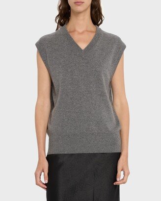 Wool and Cashmere-Blend V-Neck Sweater Vest