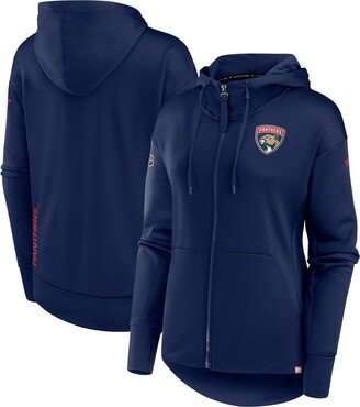 Women's Branded Navy Florida Panthers Authentic Pro Scuba Full-Zip Hoodie