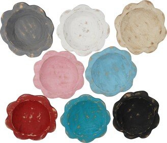 Quantity 5-Round 16 Inch Medium Flower Dough Bowl-Batea-Wood-Handmade-15-16 Wide X 2-2.5 Inch-Newborn Prop-Flower Bowl-Medium | 5