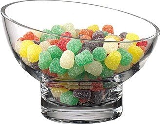 Kira Lead Free Mouth Blown Slant Cut Candy Bowl D6 in.