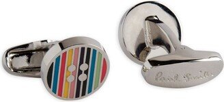 Artist Stripe Button Cufflinks