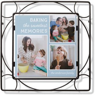 Trivets: Baking Sweet Memories Trivet, Ceramic, Blue