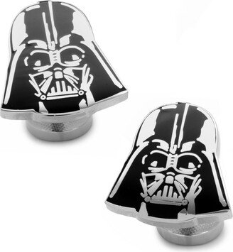 Recessed Matte Darth Vader Head Cufflinks