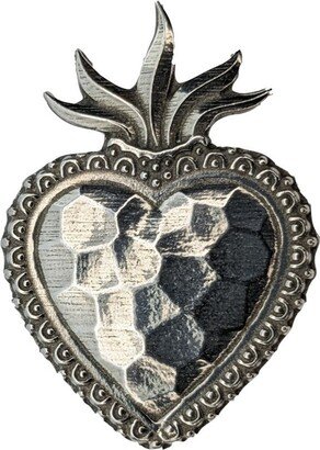 Milagro Heart, Pewter Magnet, Sacred Heart