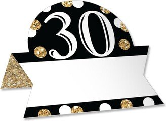 Big Dot Of Happiness Adult 30th Birthday - Gold - Birthday Party Buffet Table Name Place Cards 24 Ct