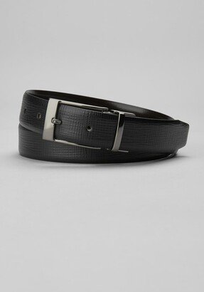 Men's Embossed Leather Reversible Belt - Long