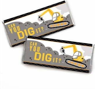 Big Dot Of Happiness Dig It - Construction Party Zone - Candy Bar Wrapper Party Favors - 24 Ct