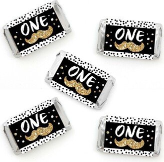 Big Dot Of Happiness 1st Birthday Little Mr. Onederful - Mini Candy Bar Wrapper Party Favors - 40 Ct