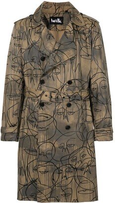 Face Print Coat