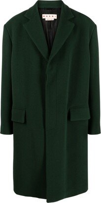 Notched-Lapels Single-Breast Peacoat