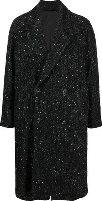 Sequin-Embellished Double-Breasted Coat